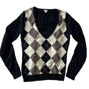 J. Crew Lamb’s Wool Argyle Sweater XS